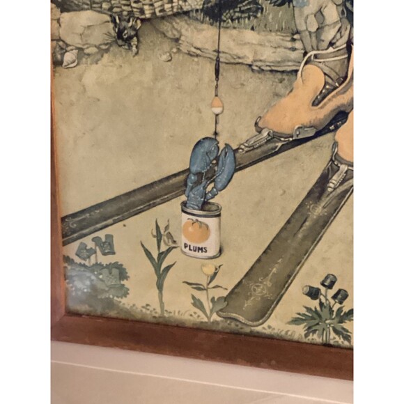 April Fools Norman Rockwell Backwords Vintage Print Art  Framed - Picture 3 of 5